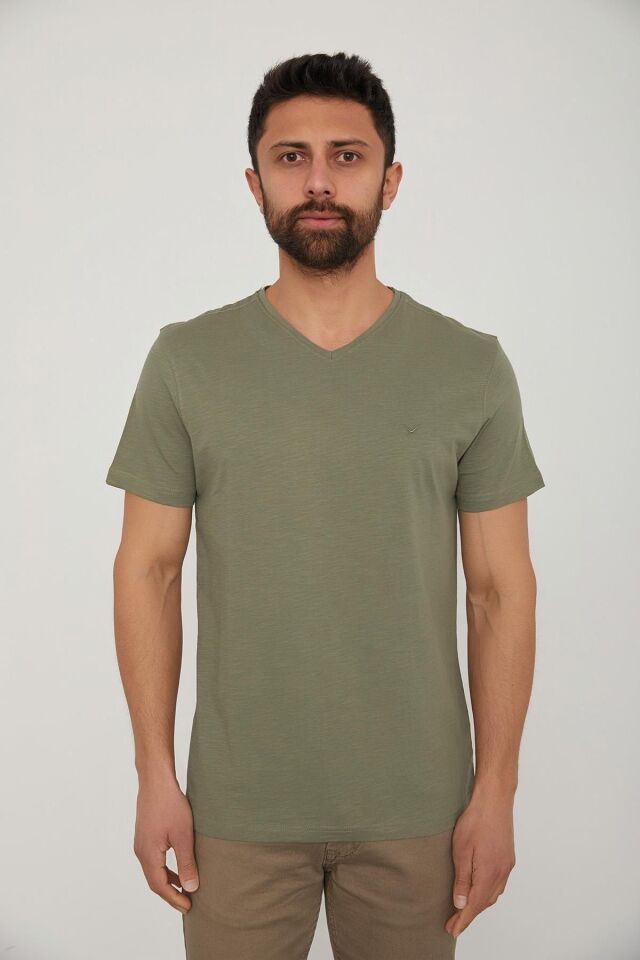 CAZADOR ERKEK 4601 ORTA V FLAMLI T-SHIRT 23YCEEO04601