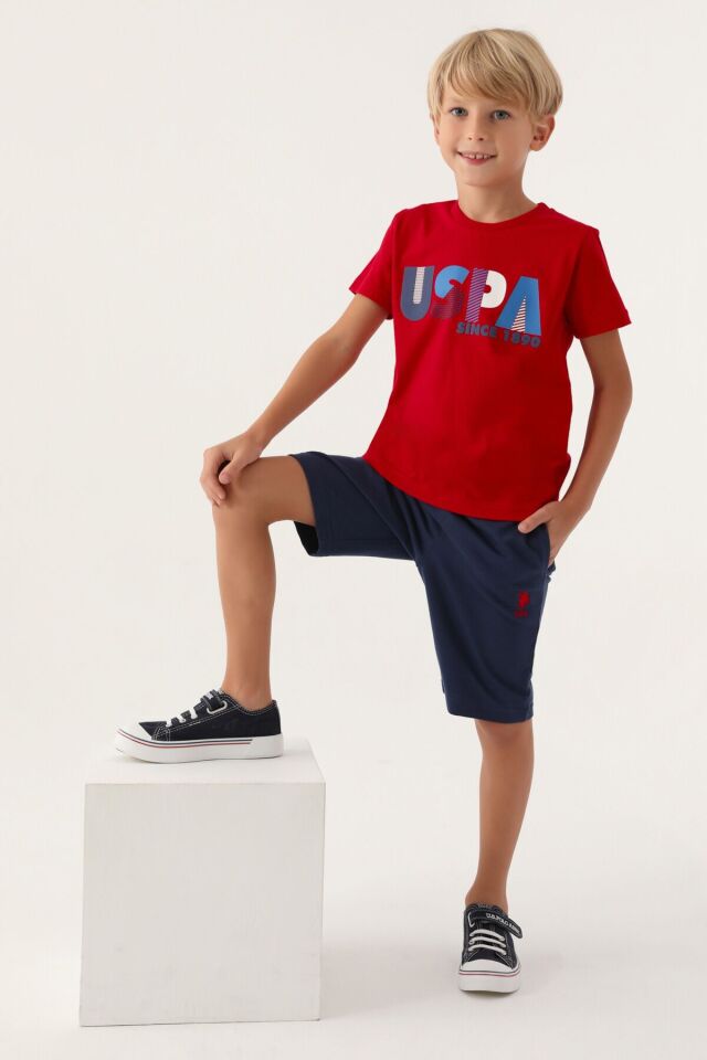 U.S. POLO ASSN. ERKEK ÇOCUK GARSON BERMUDA TAKIM US1757-G