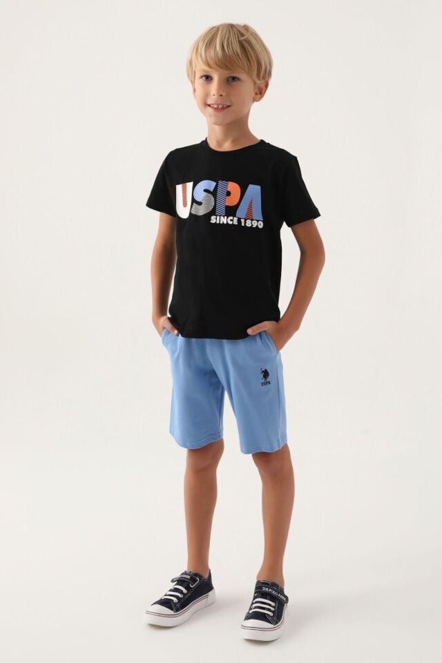 U.S. POLO ASSN. ERKEK ÇOCUK GARSON BERMUDA TAKIM US1757-G
