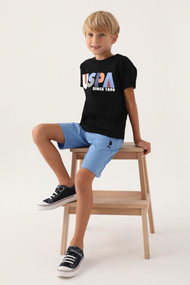 U.S. POLO ASSN. ERKEK ÇOCUK GARSON BERMUDA TAKIM US1757-G