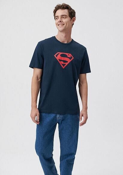 MAVİ ERKEK SUPERMAN BASKILI TİŞÖRT Gece Lacivert 0610754-70490