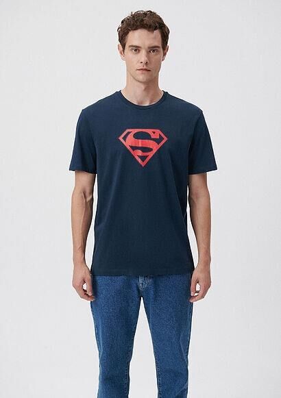 MAVİ ERKEK SUPERMAN BASKILI TİŞÖRT Gece Lacivert 0610754-70490