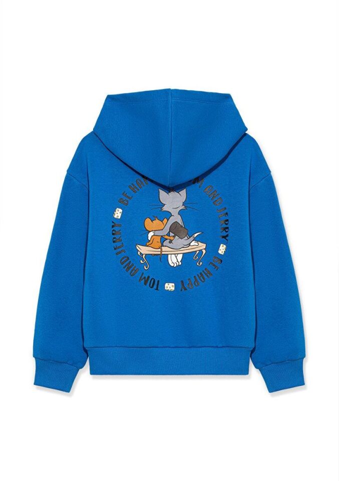 MAVİ ÇOCUK TOM & JERRY BASKILI KAPÜŞONLU SWEATSHIRT 6S10030-70910
