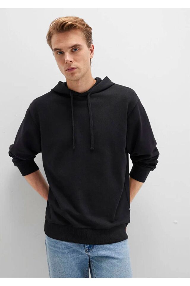 MAVİ ERKEK KAPÜŞONLU SWEATSHIRT Siyah 0S10417-900