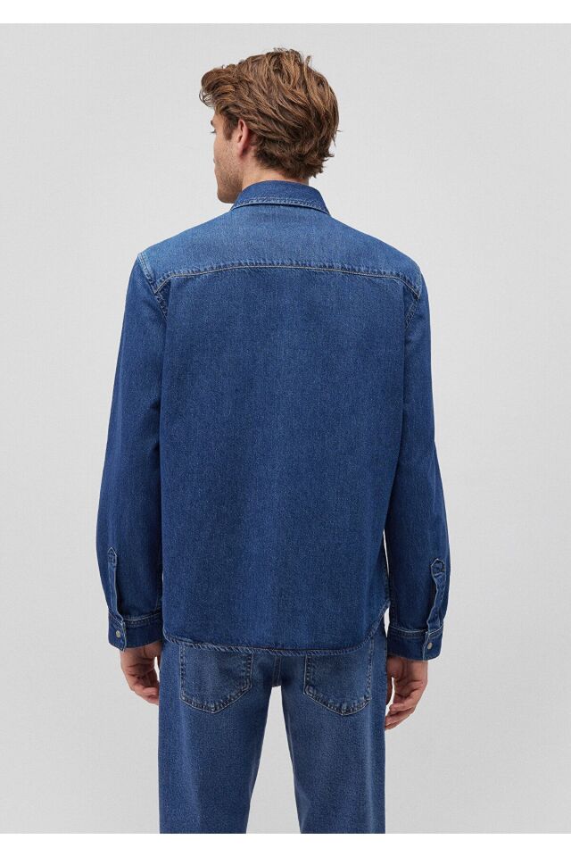 MAVİ ERKEK GÖMLEK TED Dark Brushed Denim 0210909-87935 MAVİ - S