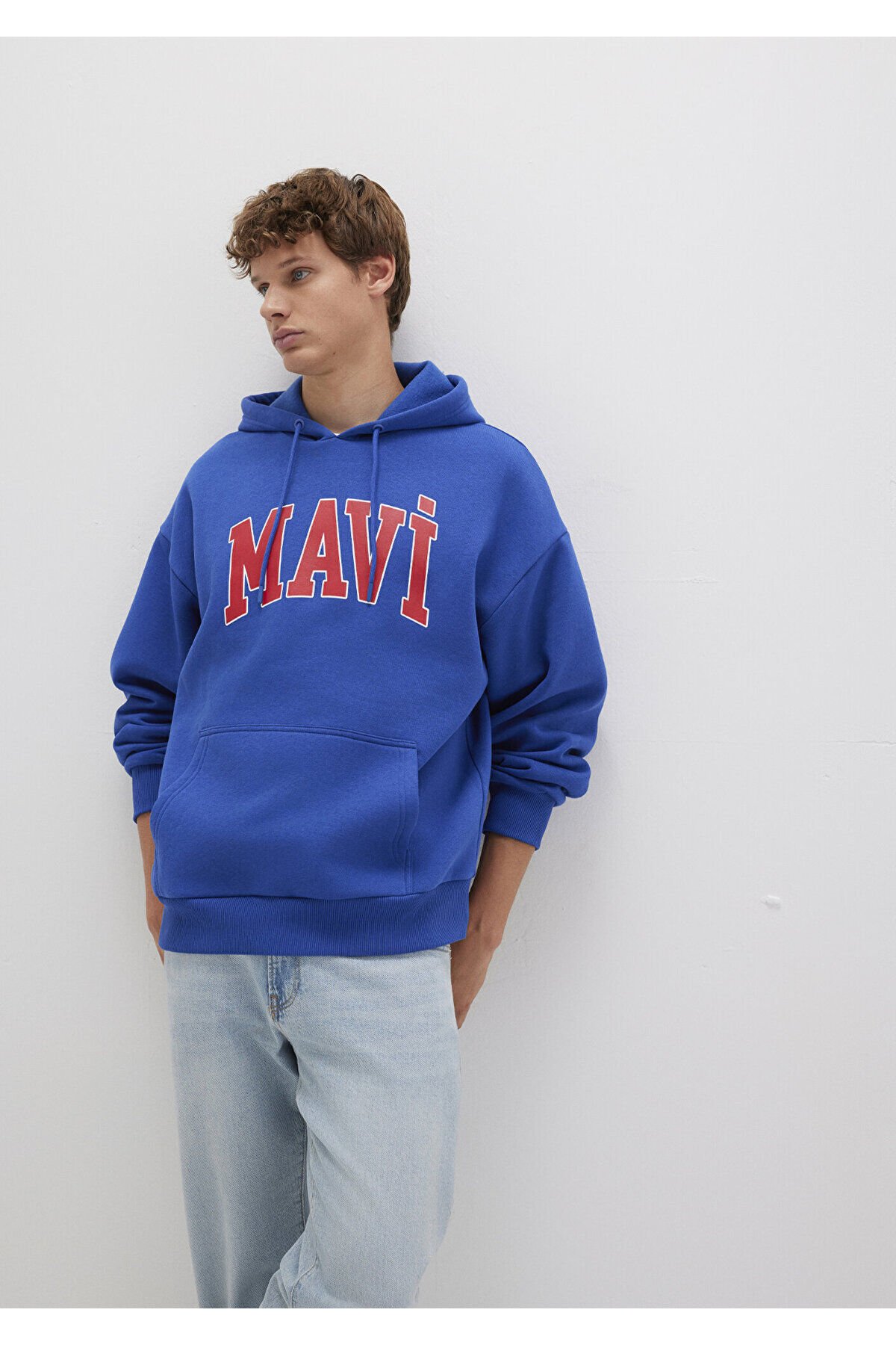 MAVİ ERKEK MAVİ BASKILI SWEATSHIRT Derin Deniz Mavi 067149-70907