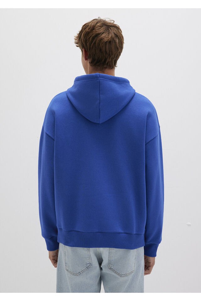 MAVİ ERKEK MAVİ BASKILI SWEATSHIRT Derin Deniz Mavi 067149-70907