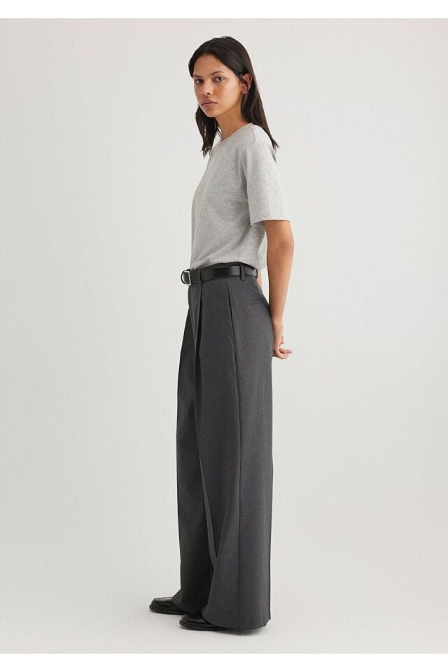 MAVİ KADIN DOKUMA PANTOLON Antrasit Pin Stripe 1010948-89329