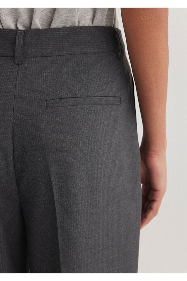 MAVİ KADIN DOKUMA PANTOLON Antrasit Pin Stripe 1010948-89329