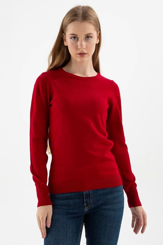 FASHION FRIENDS KADIN BİSİKLET YAKA KAZAK 24K0245K1