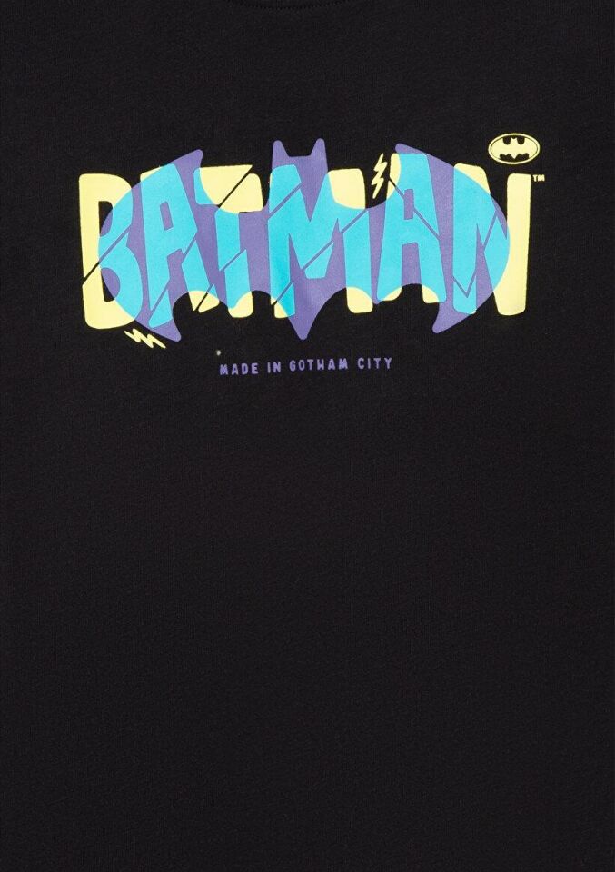 MAVİ ÇOCUK BATMAN BASKILI TİŞÖRT Siyah 6610158-900