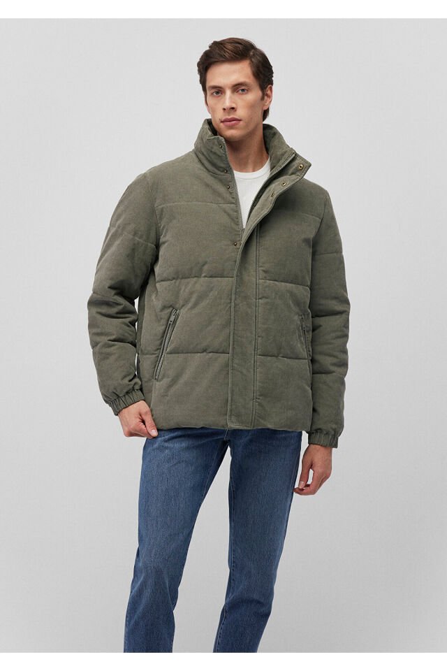 MAVİ ERKEK DİK YAKA CEKET Soluk Koyu Yeşil 0110476-85485