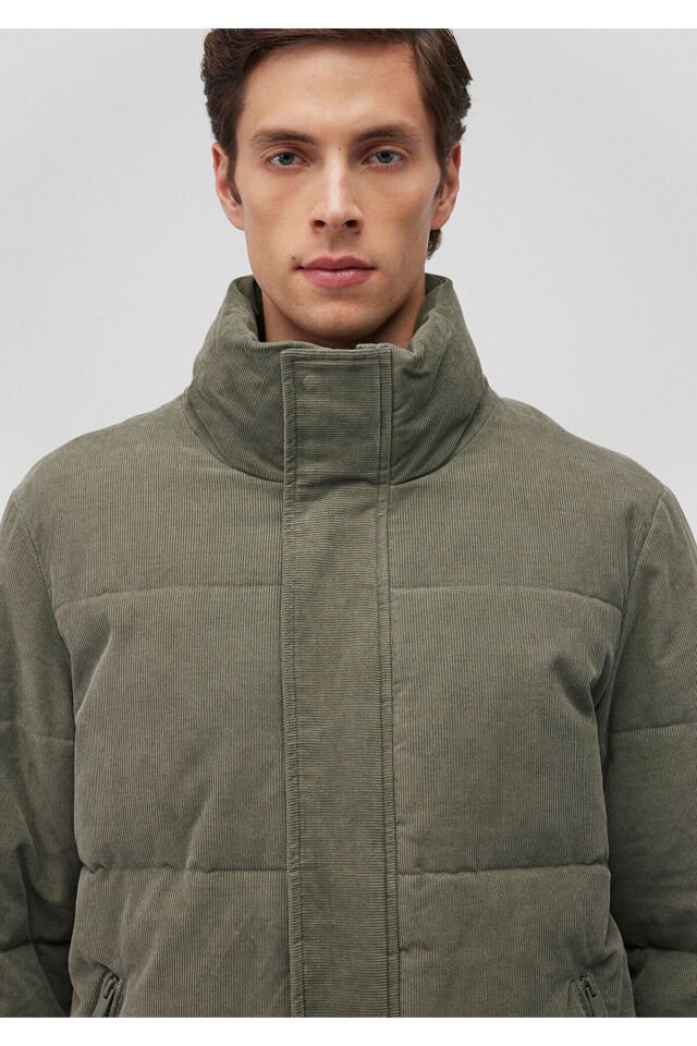 MAVİ ERKEK DİK YAKA CEKET Soluk Koyu Yeşil 0110476-85485