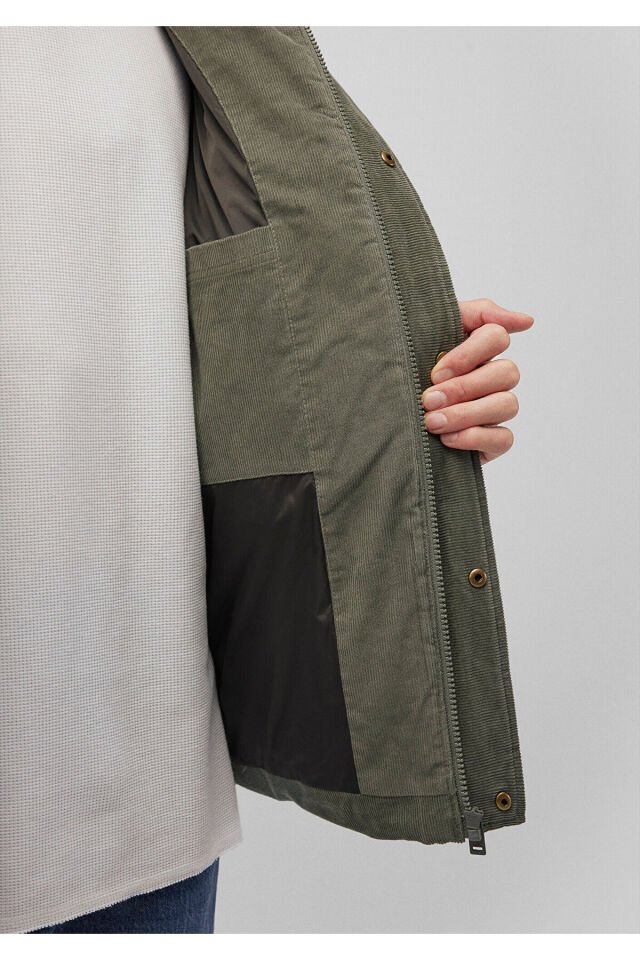 MAVİ ERKEK DİK YAKA CEKET Soluk Koyu Yeşil 0110476-85485