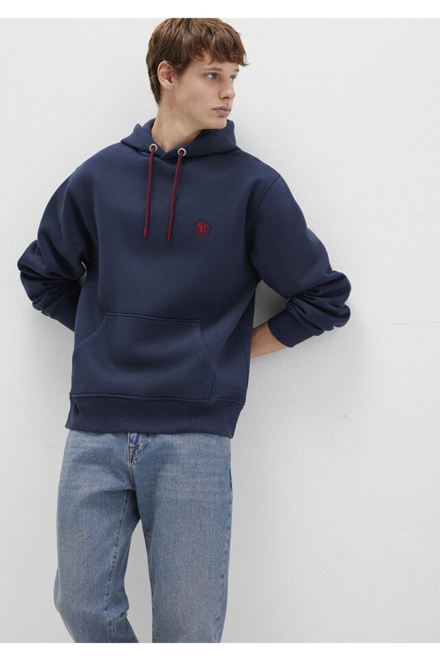 MAVİ ERKEK KAPÜŞONLU SWEATSHIRT Gece Lacivert