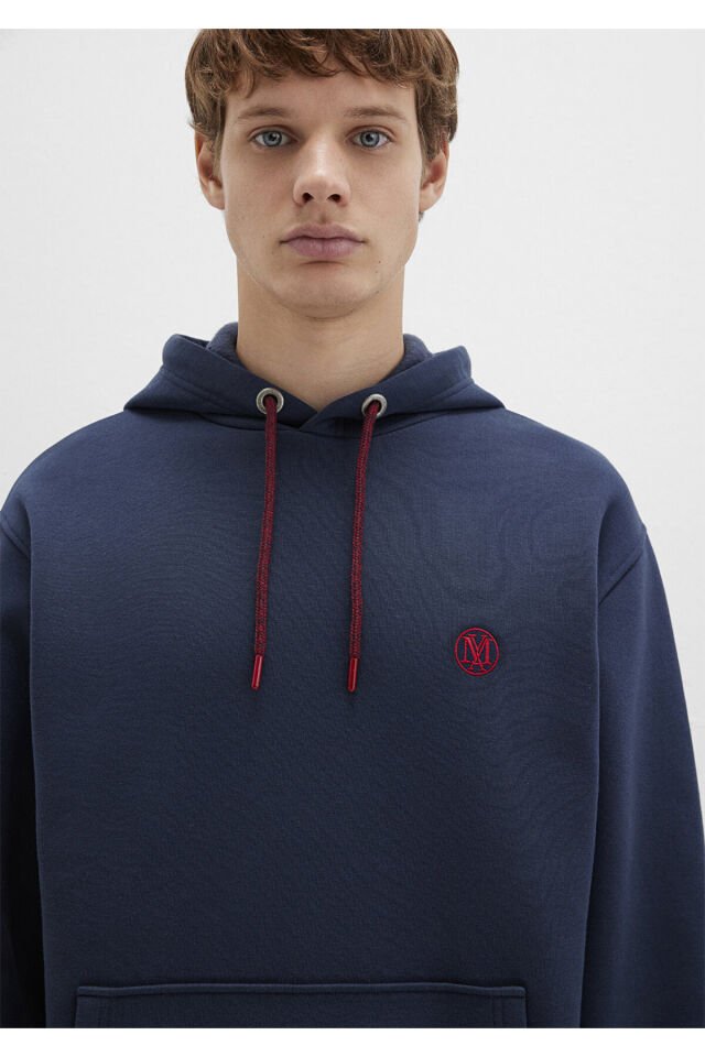MAVİ ERKEK KAPÜŞONLU SWEATSHIRT Gece Lacivert