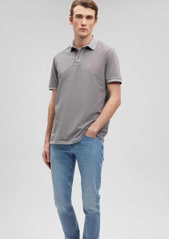 MAVİ ERKEK POLO TİŞÖRT Koyu Gümüş Gri 0611921-83747