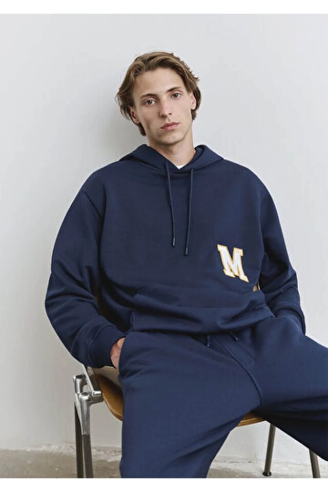 MAVİ ERKEK ACADEMY KAPÜŞONLU SWEATSHIRT Pageant Blu 0S10375-89353