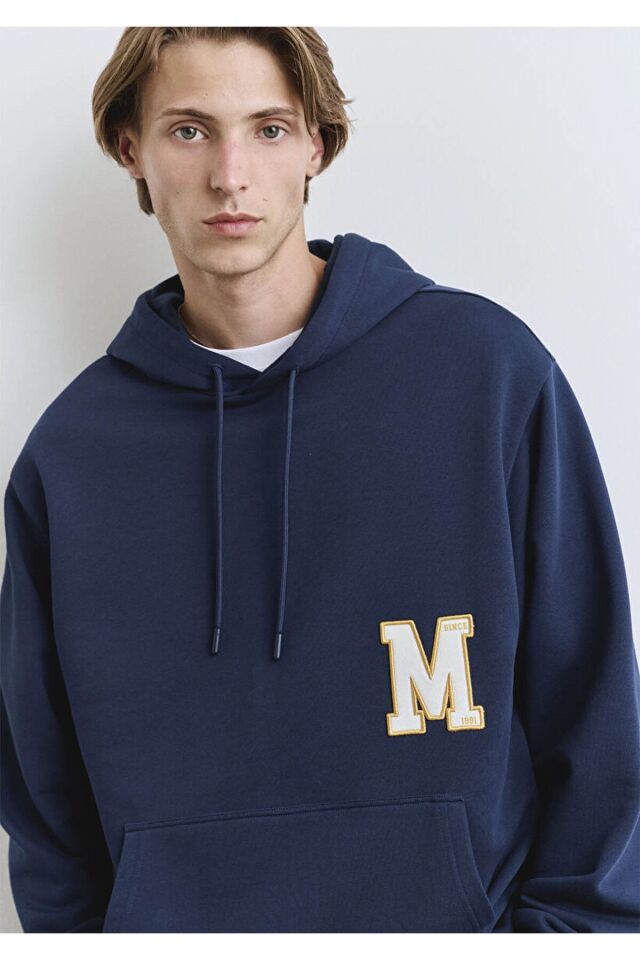 MAVİ ERKEK ACADEMY KAPÜŞONLU SWEATSHIRT Pageant Blu 0S10375-89353