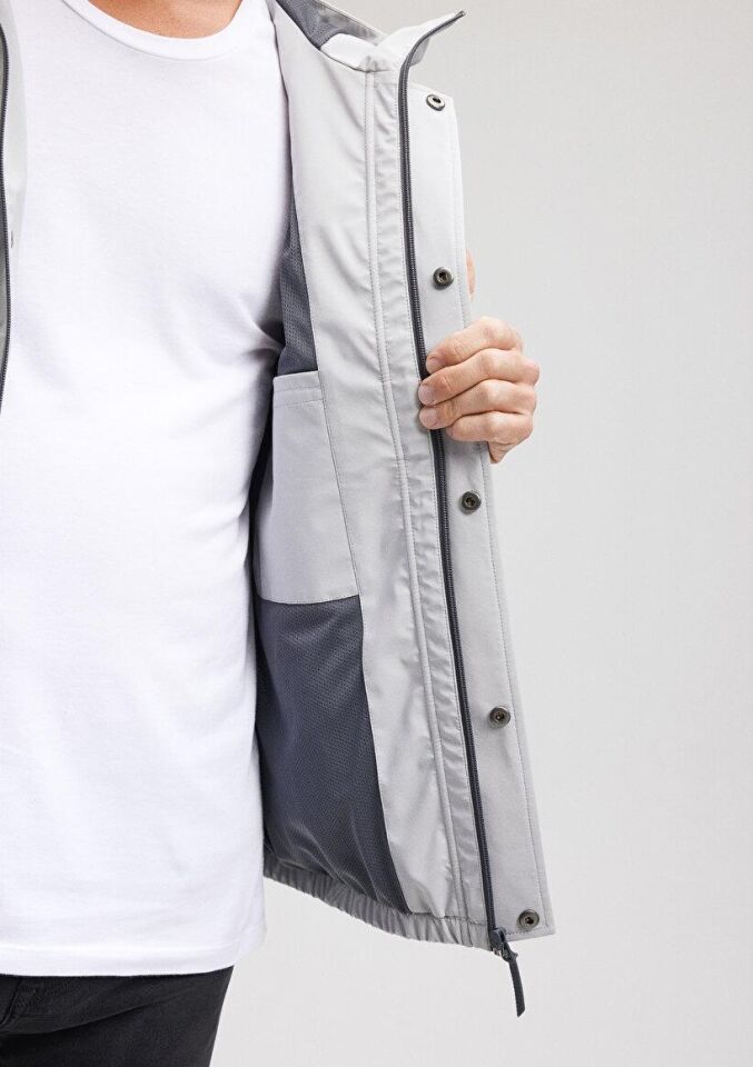 MAVİ ERKEK KAPÜŞONLU CEKET Açık Gri 0110145-70075