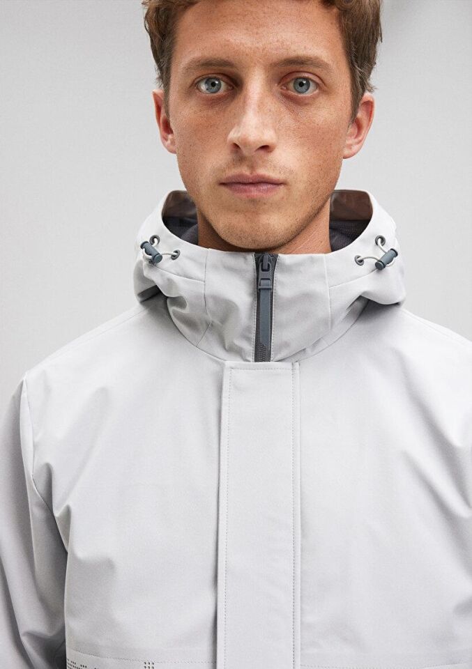 MAVİ ERKEK KAPÜŞONLU CEKET Açık Gri 0110145-70075