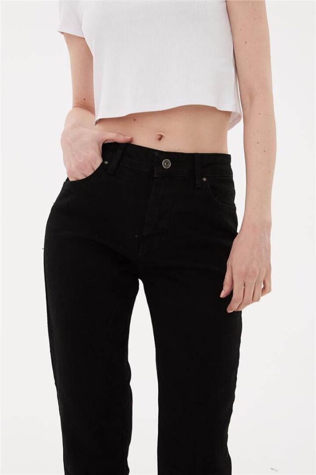 FASHION FRIENDS KADIN DENİM PANTOLON 24K0792K1 SİYAH - 34