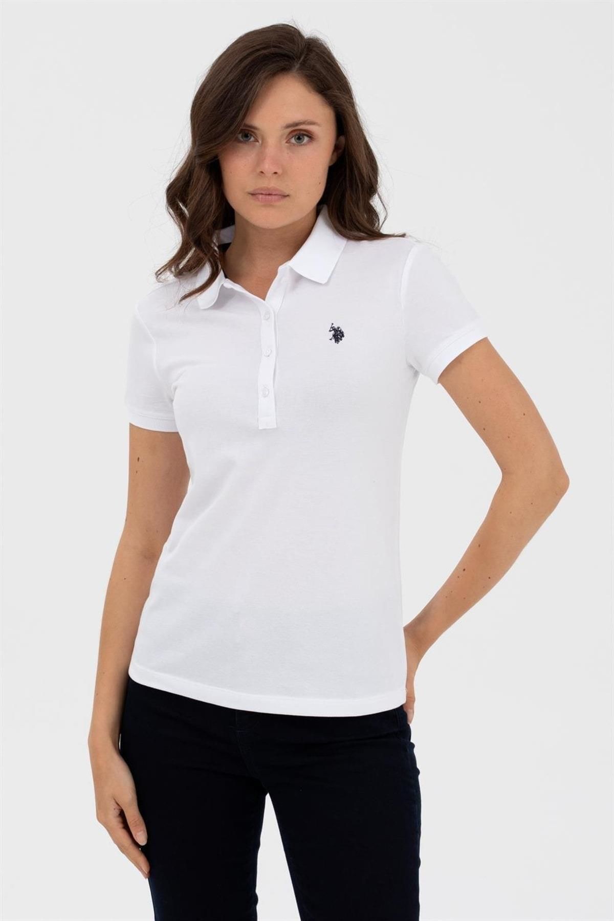 US POLO ASSN BAYAN T-SHİRT G082GL011-1567331 BEYAZ - XS