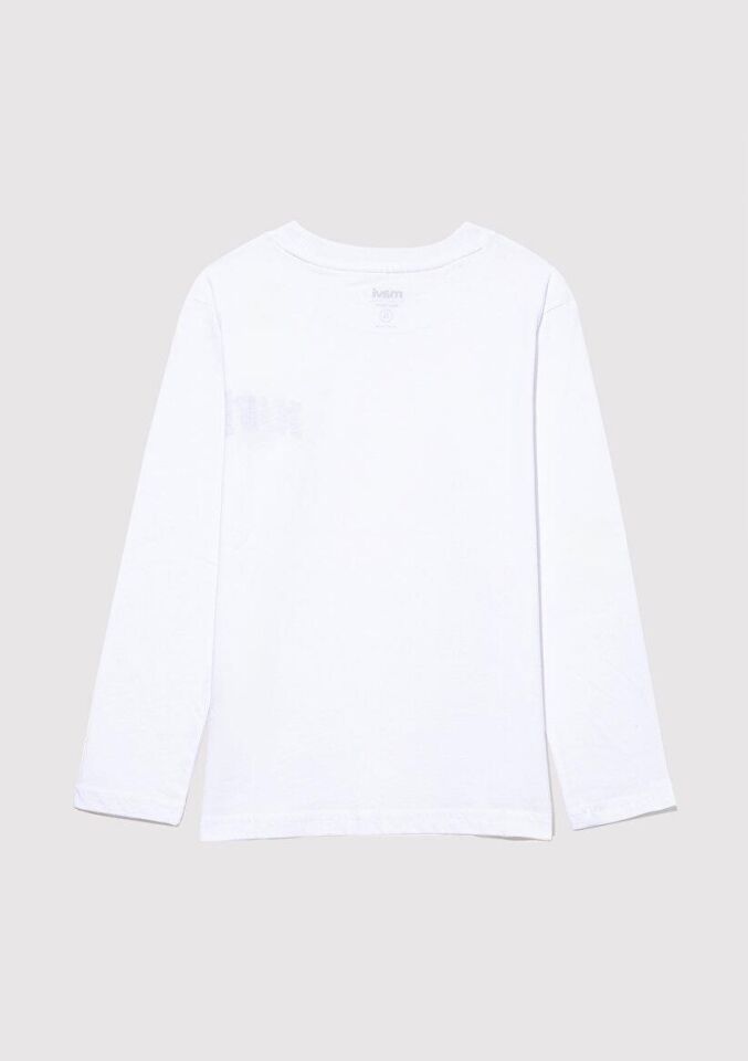 MAVİ ÇOCUK LOGO BASKILI UZUN KOL TİŞÖRT Beyaz 6610212-620 BEYAZ - 2-3