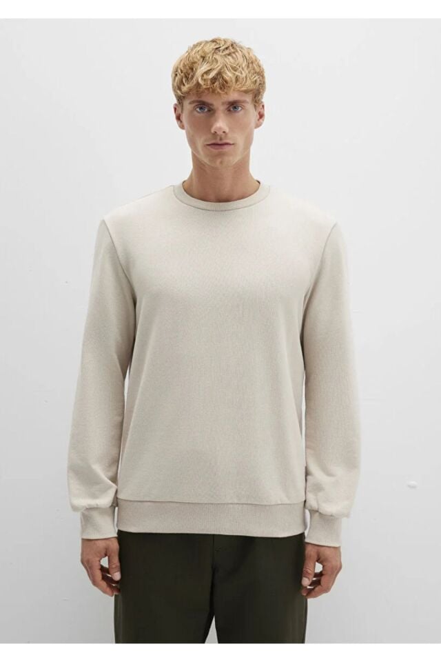 MAVİ ERKEK BİSİKLET YAKA SWEATSHIRT  Soluk Toz Beji 0S10457-35111