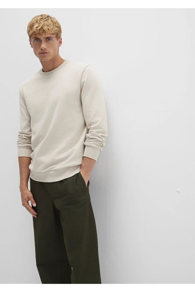 MAVİ ERKEK BİSİKLET YAKA SWEATSHIRT  Soluk Toz Beji 0S10457-35111