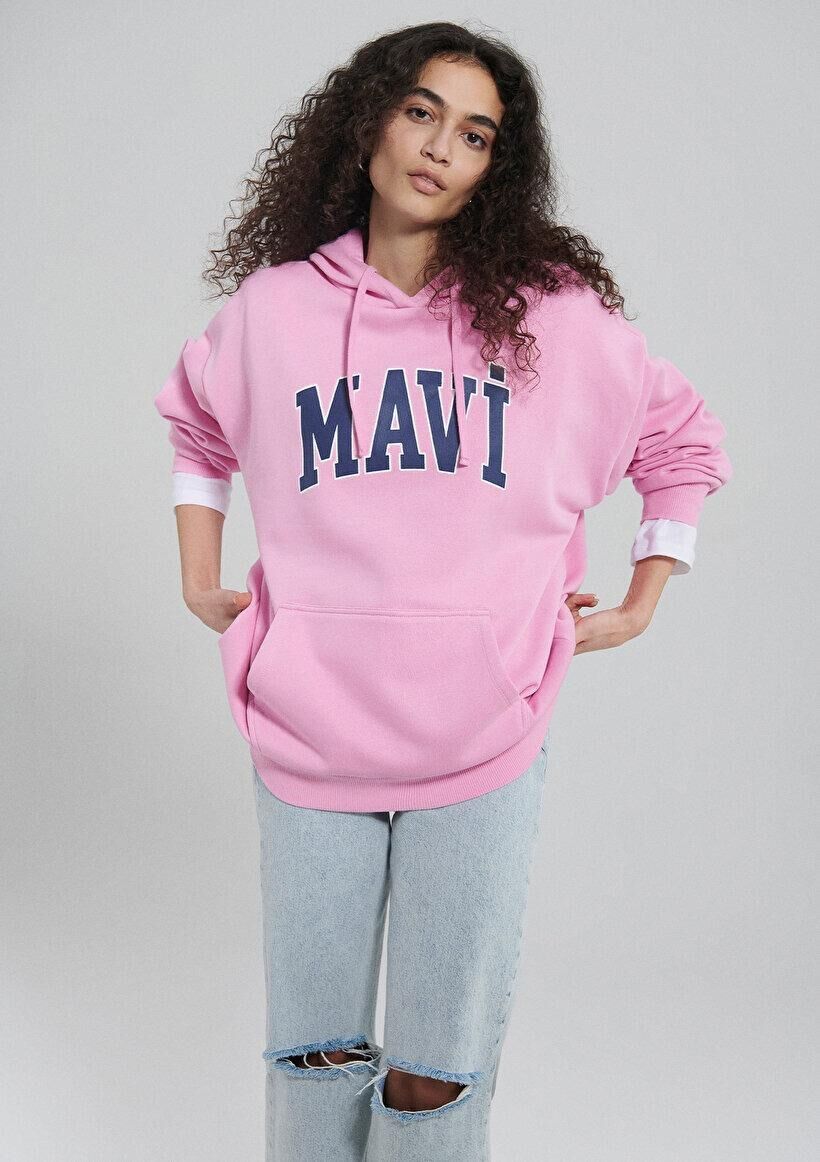 MAVİ KADIN MAVİ LOGO KAPÜŞONLU SWEATSHIRT Açık Leyl 1600361-71038