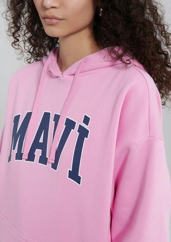 MAVİ KADIN MAVİ LOGO KAPÜŞONLU SWEATSHIRT Açık Leyl 1600361-71038