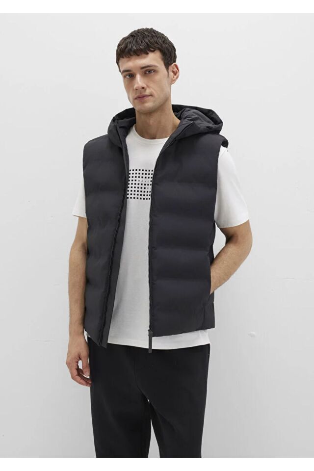 MAVİ ERKEK KAPÜŞONLU YELEK Jet Siyah 0110619-71379