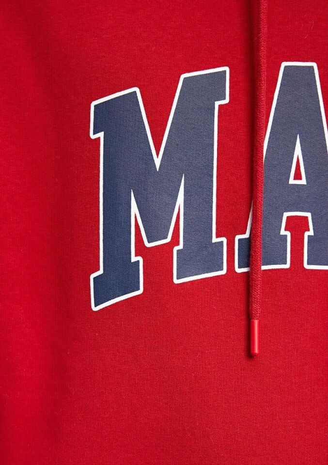 MAVİ ERKEK MAVİ BASKILI SWEATSHIRT Koyu Acı Kırmızı 067149-70464