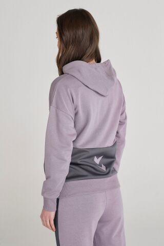 HUMMEL KADIN FERMUARLI EŞOFMAN ÜST RAISE ZIP HOODIE 921537 MOR - XL
