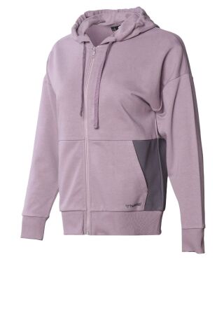 HUMMEL KADIN FERMUARLI EŞOFMAN ÜST RAISE ZIP HOODIE 921537 MOR - M