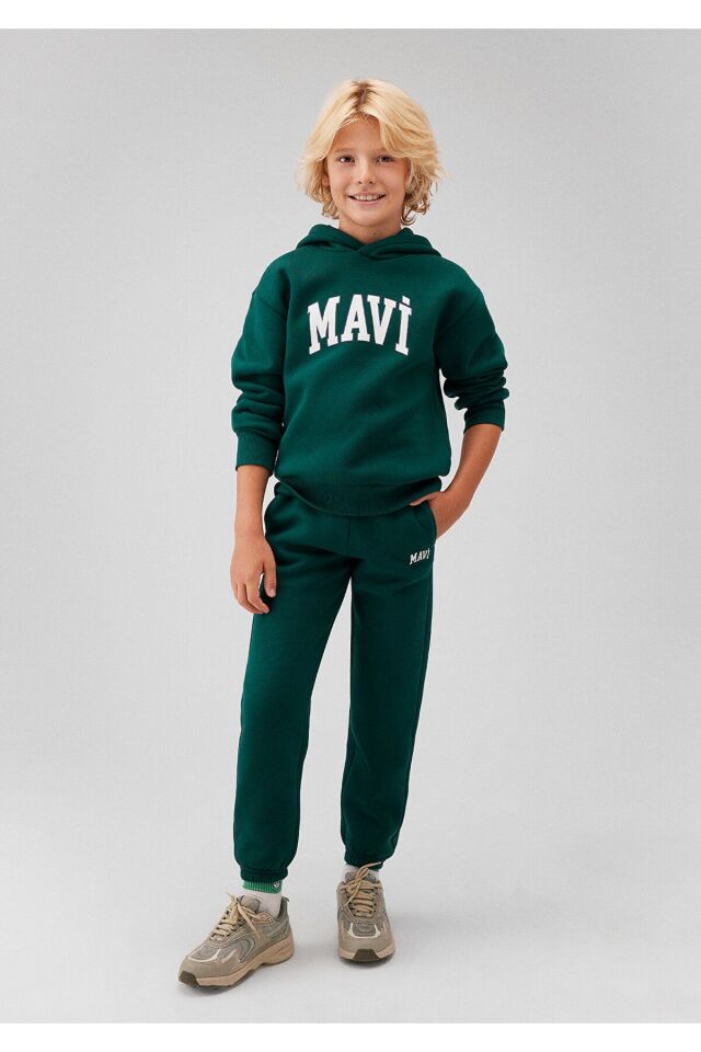 MAVİ ÇOCUK MAVİ LOGO BASKILI EŞOFMAN ALTI Koyu Çime 6010000-81962 YEŞİL - 3-4