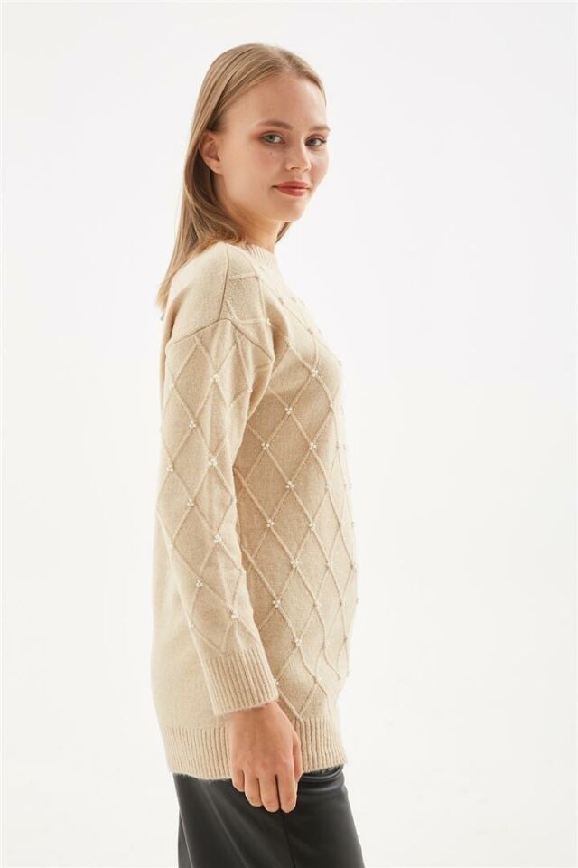 FASHION FRIENDS KADIN İNCİLİ TUNİK 24K0348K1
