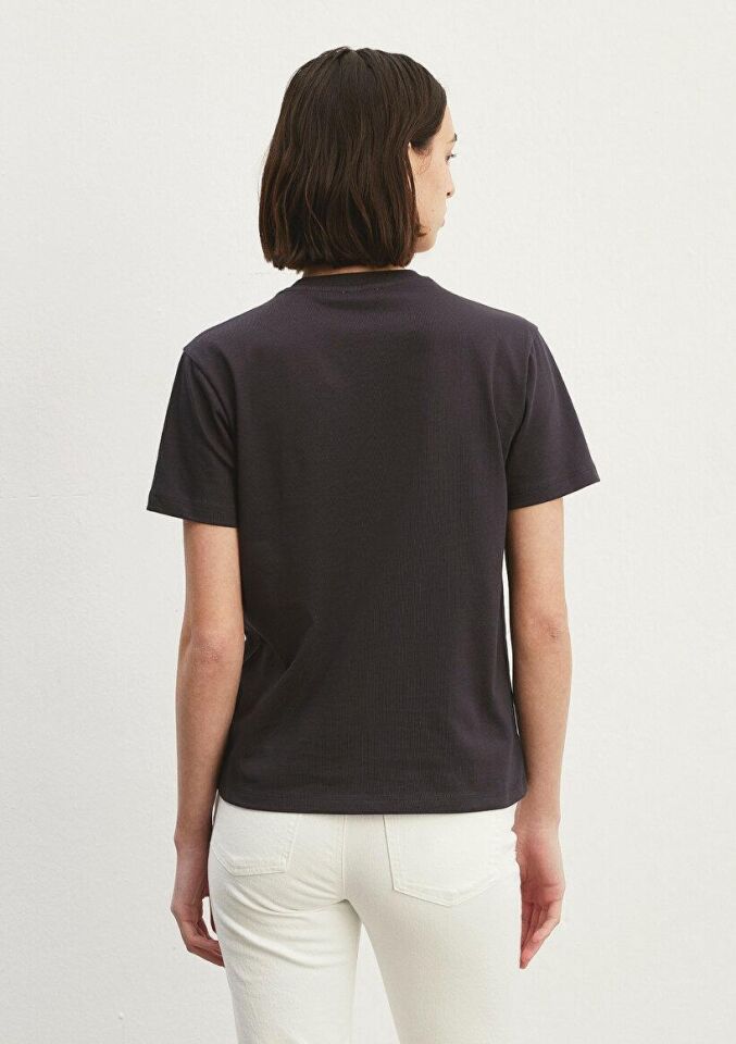 MAVİ KADIN BASIC SHORT SLEEVE TEE Kömür 1600965-70087