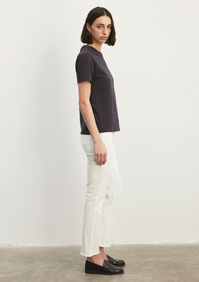 MAVİ KADIN BASIC SHORT SLEEVE TEE Kömür 1600965-70087