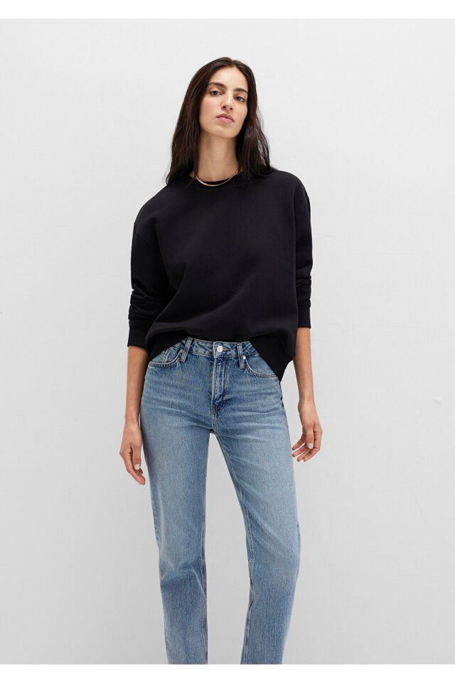 MAVİ KADIN BİSİKLET YAKA SWEATSHIRT Siyah 1S10390-900