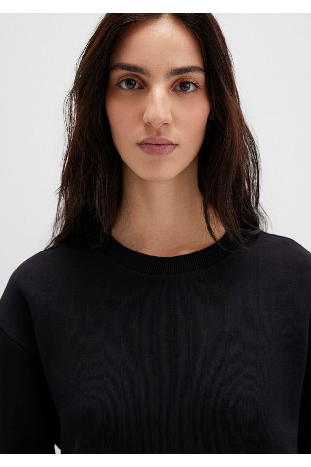 MAVİ KADIN BİSİKLET YAKA SWEATSHIRT Siyah 1S10390-900