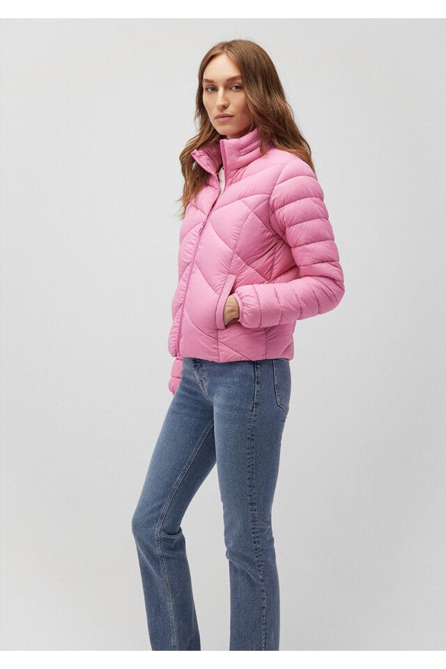 MAVİ KADIN DİK YAKA CEKET Ayışığı Leylak 110698-85523