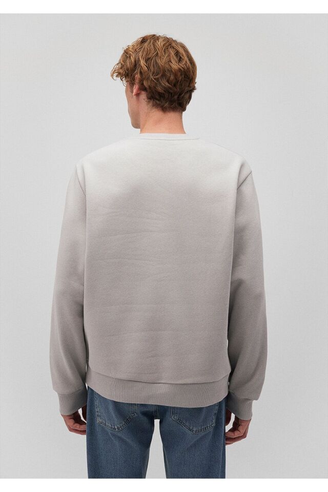 MAVİ ERKEK BİSİKLET YAKA SWEATSHIRT  Açık Gri 0S10276-81582