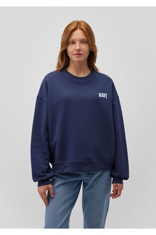 MAVİ KADIN MAVİ LOGO SWEATSHIRT İndigo Mavi 1611600-70487