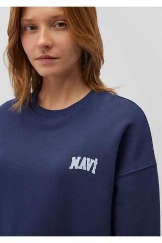 MAVİ KADIN MAVİ LOGO SWEATSHIRT İndigo Mavi 1611600-70487