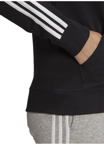 ADİDAS KADIN ESSENTİALS KAPÜŞONLU EŞOFMAN ÜST W 3S SJ FZ HD GL0798 SİYAH - XL