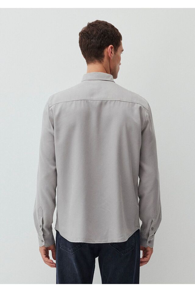 MAVİ ERKEK UZUN KOL GÖMLEK Çelik Gri 0210818-70098