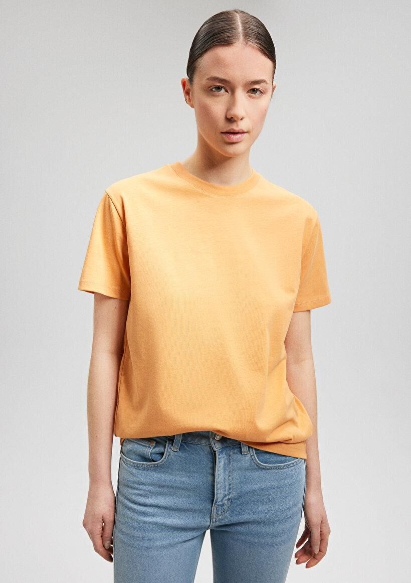 MAVİ KADIN BASIC SHORT SLEEVE TEE Apricot Tan 1600965-71405