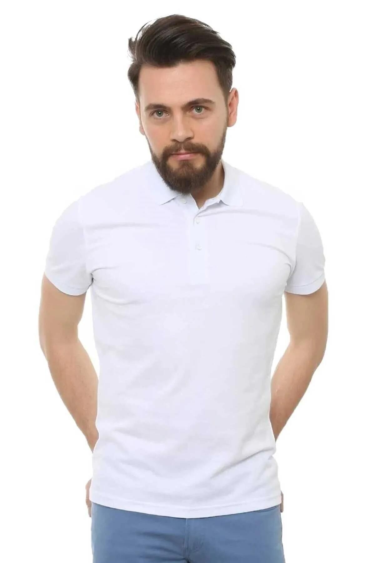 CAZADOR ERKEK 4613 POLO PİKE T-SHIRT 23YCEEO04613 BEYAZ - M